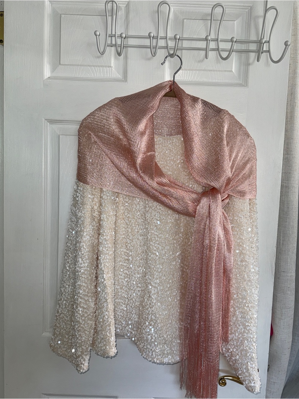 Lightweight Shimmery Pink/blush Women's Scarf 62.99"x 17.72"
